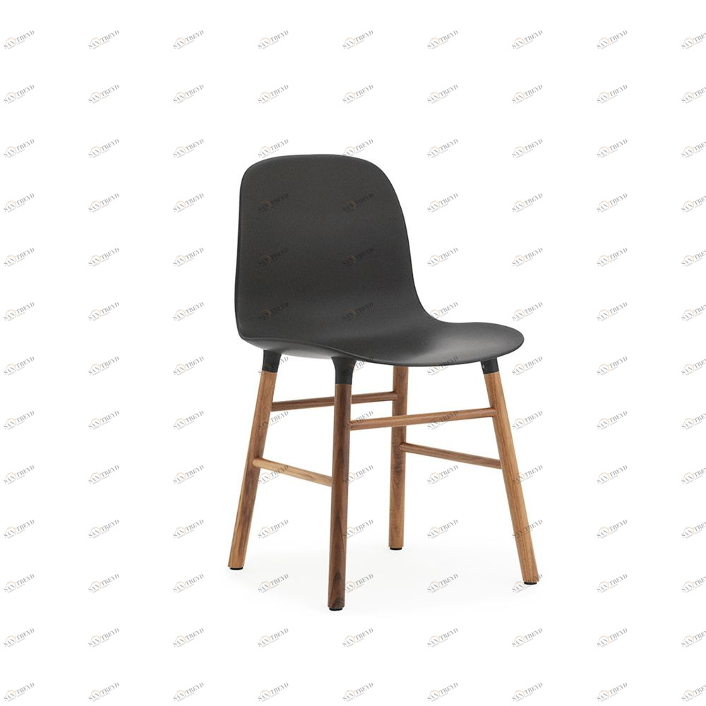 Стул без ручек Form с ножками из ореха 80х48х52 см, черный Normann Copenhagen 602824