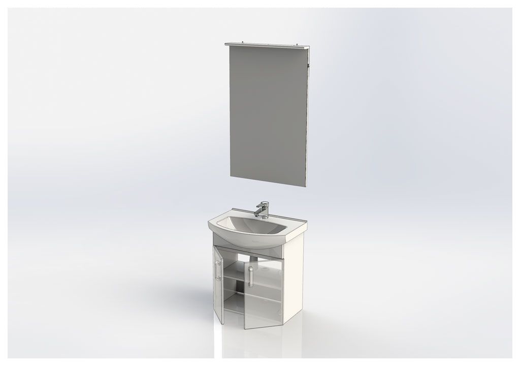 Мебель для ванной Aquanet Ирис 60 белый (2 дверцы) 00198813 - Вид №9