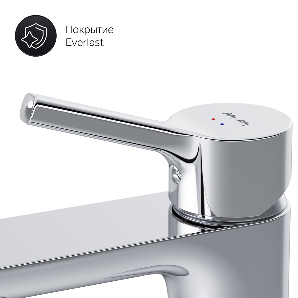 F85B82100 смеситель для умывальника с д/к излив 100 мм хром шт AM.PM X-Joy S  - Вид №5