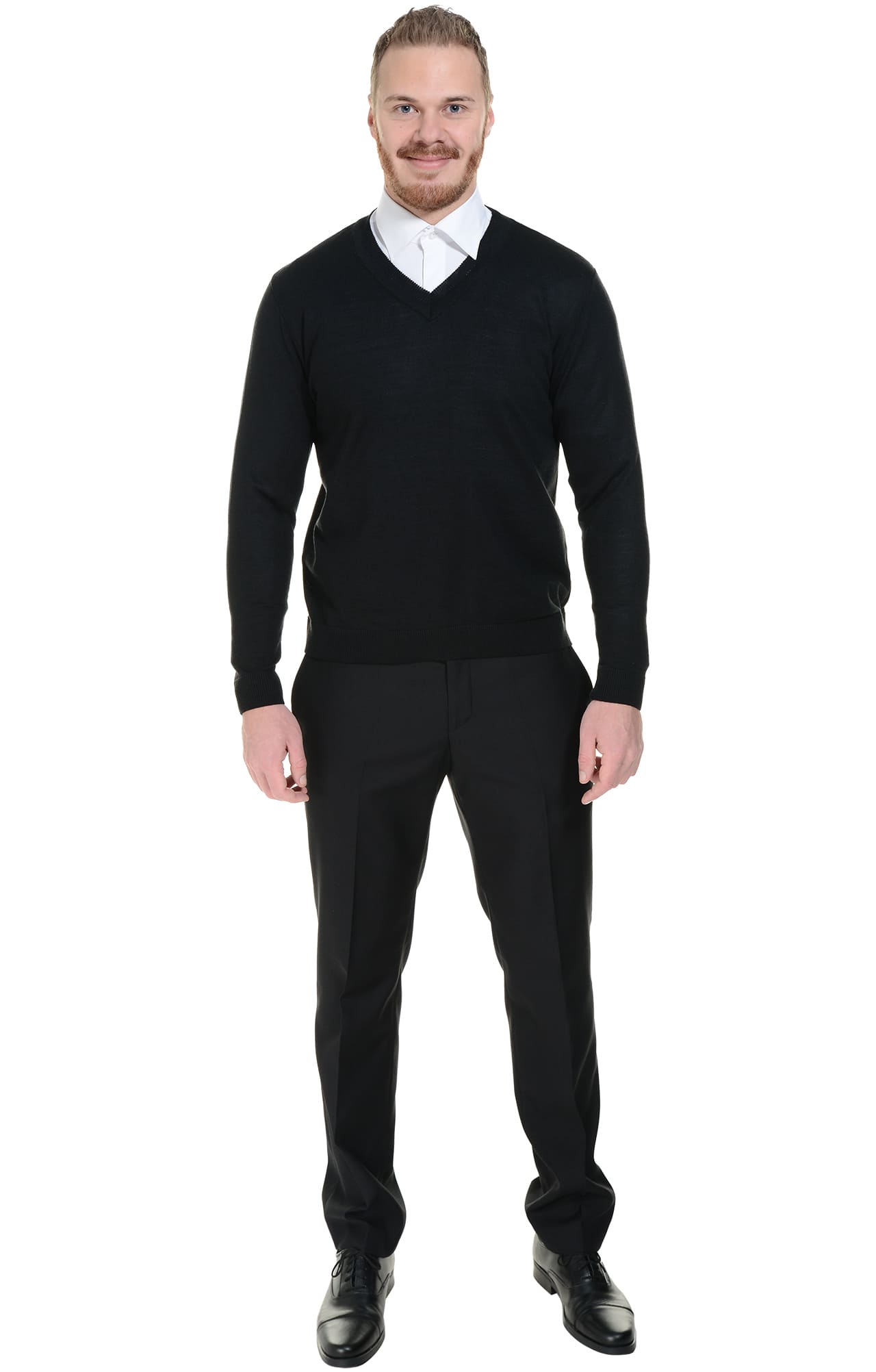 62563 Джемпер мужской черный  Одежда для охранных структур  размер 44-46 Спецодежда  - Вид №3