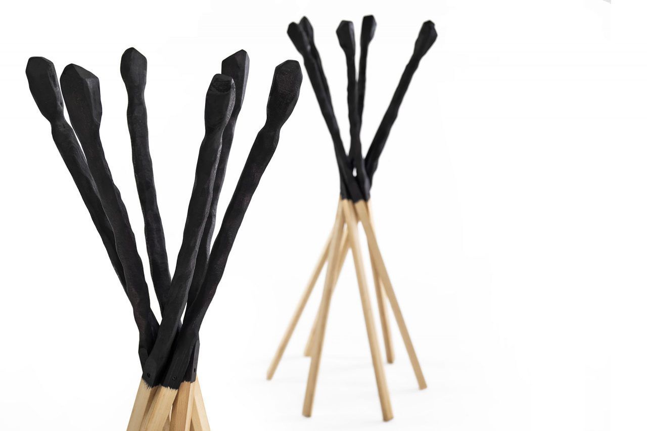 Напольная вешалка из бука Mogg MATCH ARCH-00063782 - Вид №2