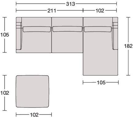 CTS SALOTTI Модульный диван с шезлонгом Premiere sun-id-1417714 - Вид №9