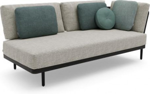 MNST1202 Левое угловое двойное сиденье лава teak nero Manutti Flex