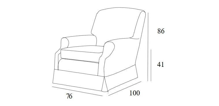 Тканевое кресло с подлокотниками Collett & Victor JOFFRE ARCH-00012368 - Вид №2