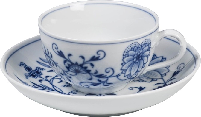 93311 Meissen Чашка чайная с блюдцем 200мл "Луковый декор" Фарфор 