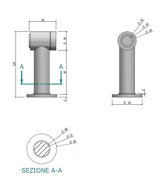 Съемный ручной душ из нержавеющей стали Barazza 1DCE ARCH-00017912 - Вид №1