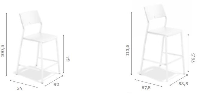 Casala Табурет высокий пластиковый со встроенной подушкой Axa 1065/07 - Вид №1