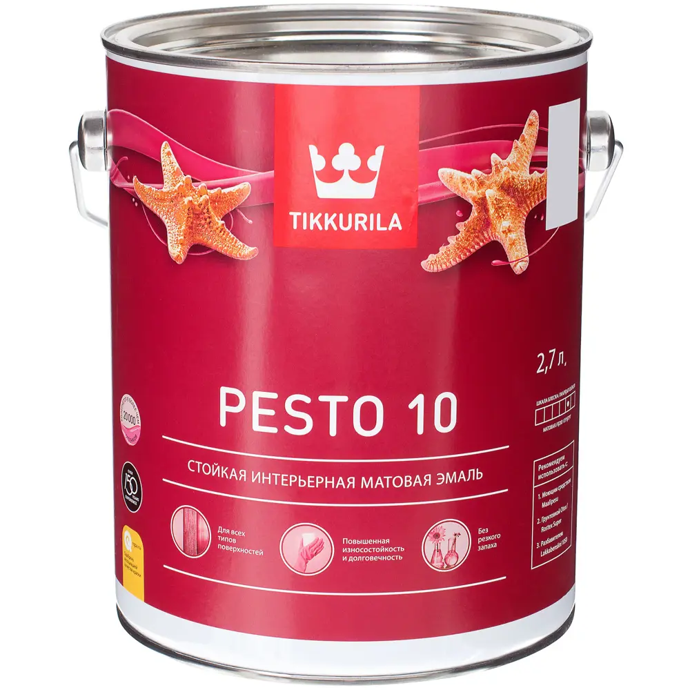 Эмаль Tikkurila Pesto 10 матовая для интерьера и экстерьера 14195902 STLM-0852935 - Вид №1