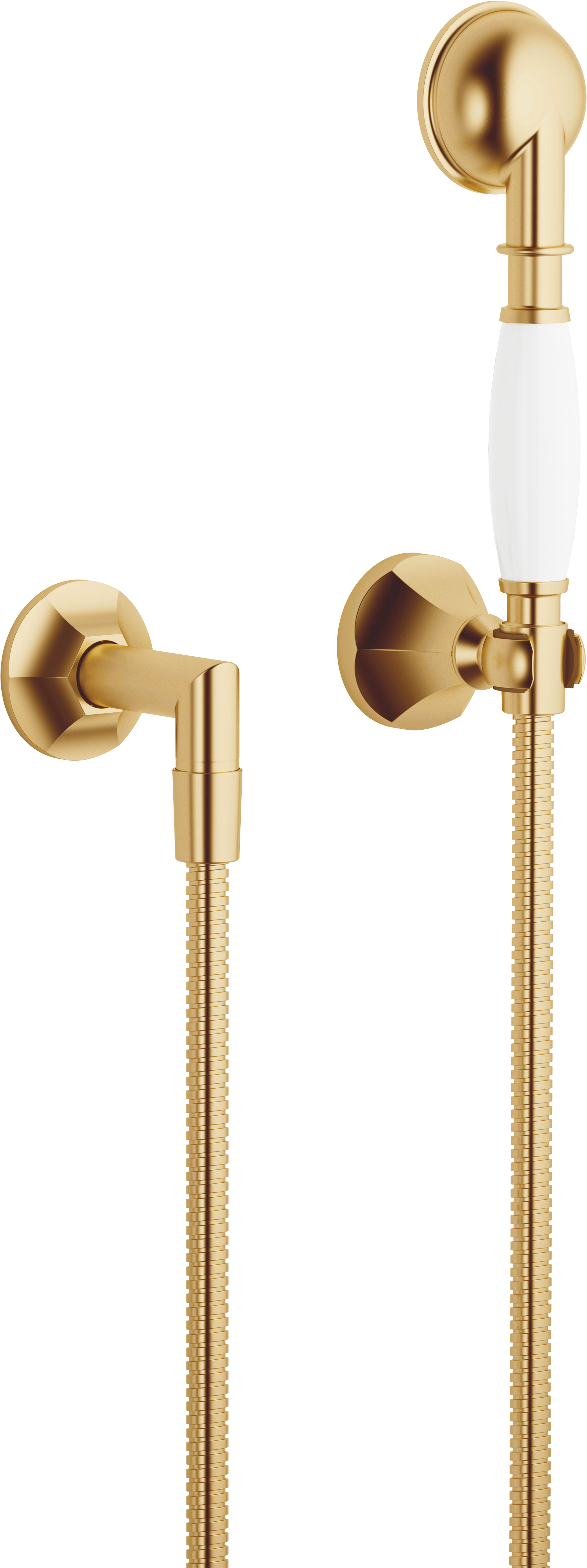 MADISON Набор для ручного душа с отдельными розетками - Brushed Durabrass (23-каратное золото) 27803371-28