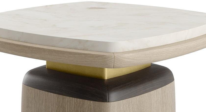 FRATO Квадратный журнальный столик из дерева и латуни Nagano Ffu260033aab  - Вид №2