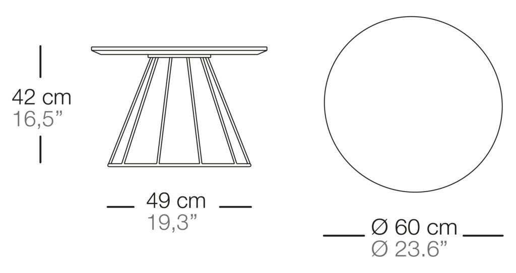 Стол Illa ø60x40 Bivaq sun-id-1986062 - Вид №2