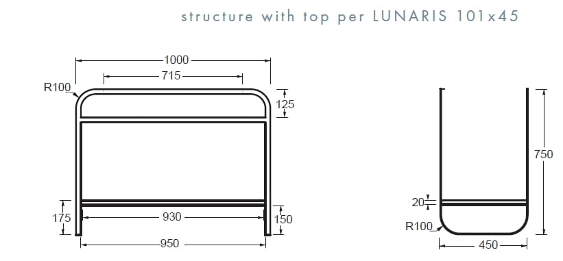 Раковина из нержавеющей стали со встроенной раковиной Alice Ceramica Lunaris ARCH-00085098 - Вид №4