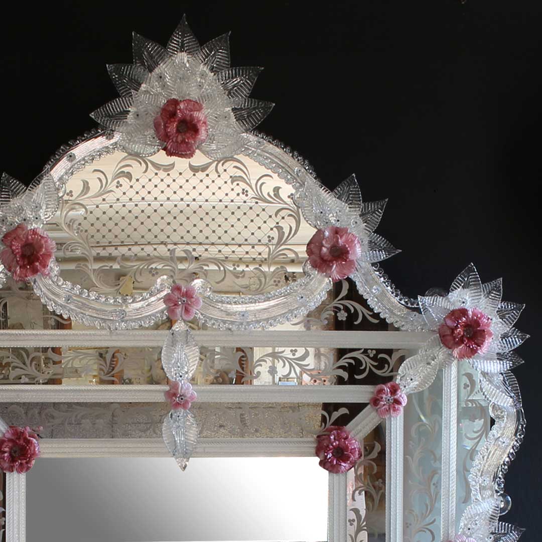 4604 ORIGINALMURANOGLASS Венецианское зеркало Принцесса Корнаро - муранское стекло OMG  см  - Вид №1