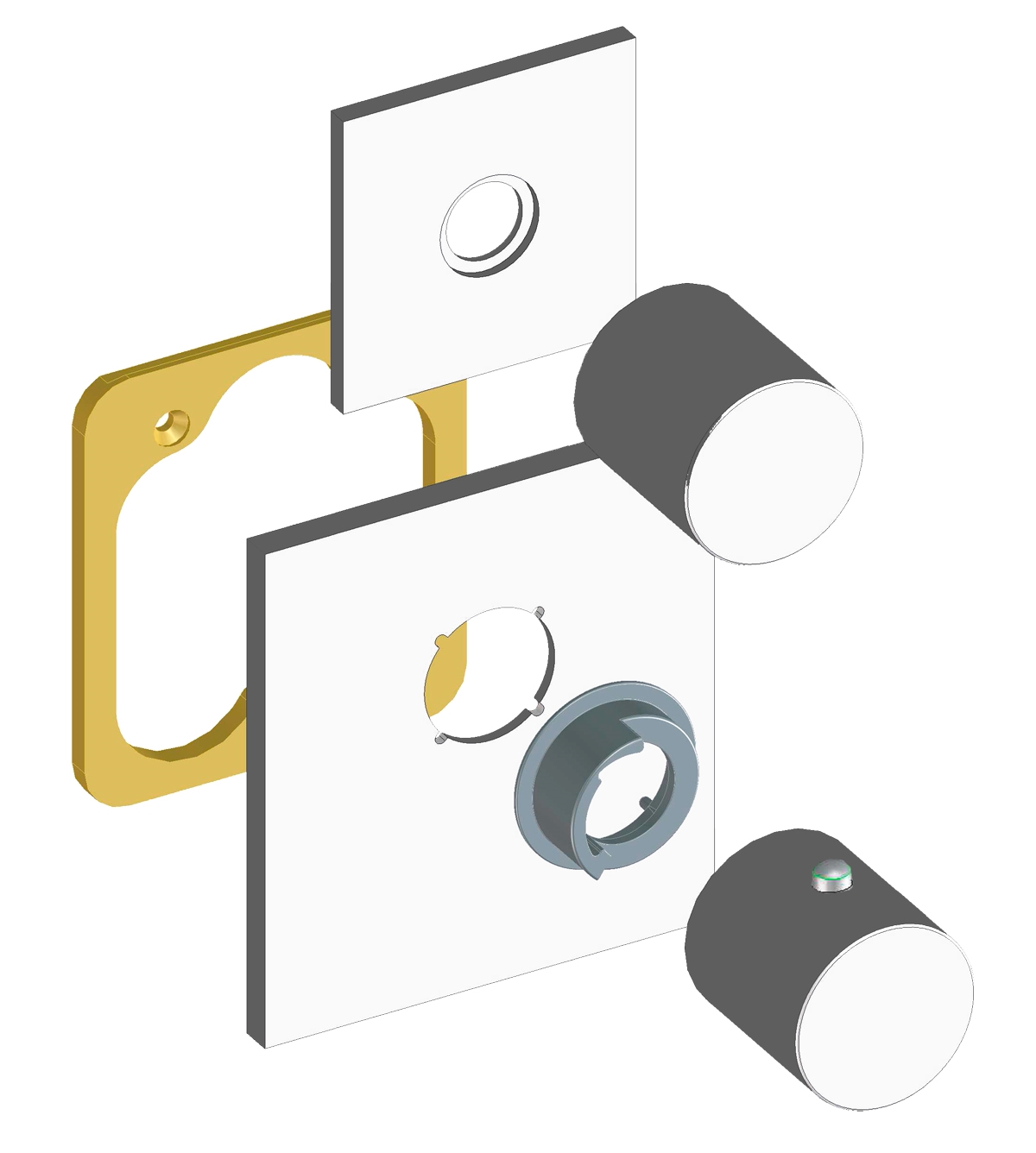 Z031201 + Z030204 000 Смеситель & запорный кран Oki 1 Outlet LP BOSSINI  - Вид №2