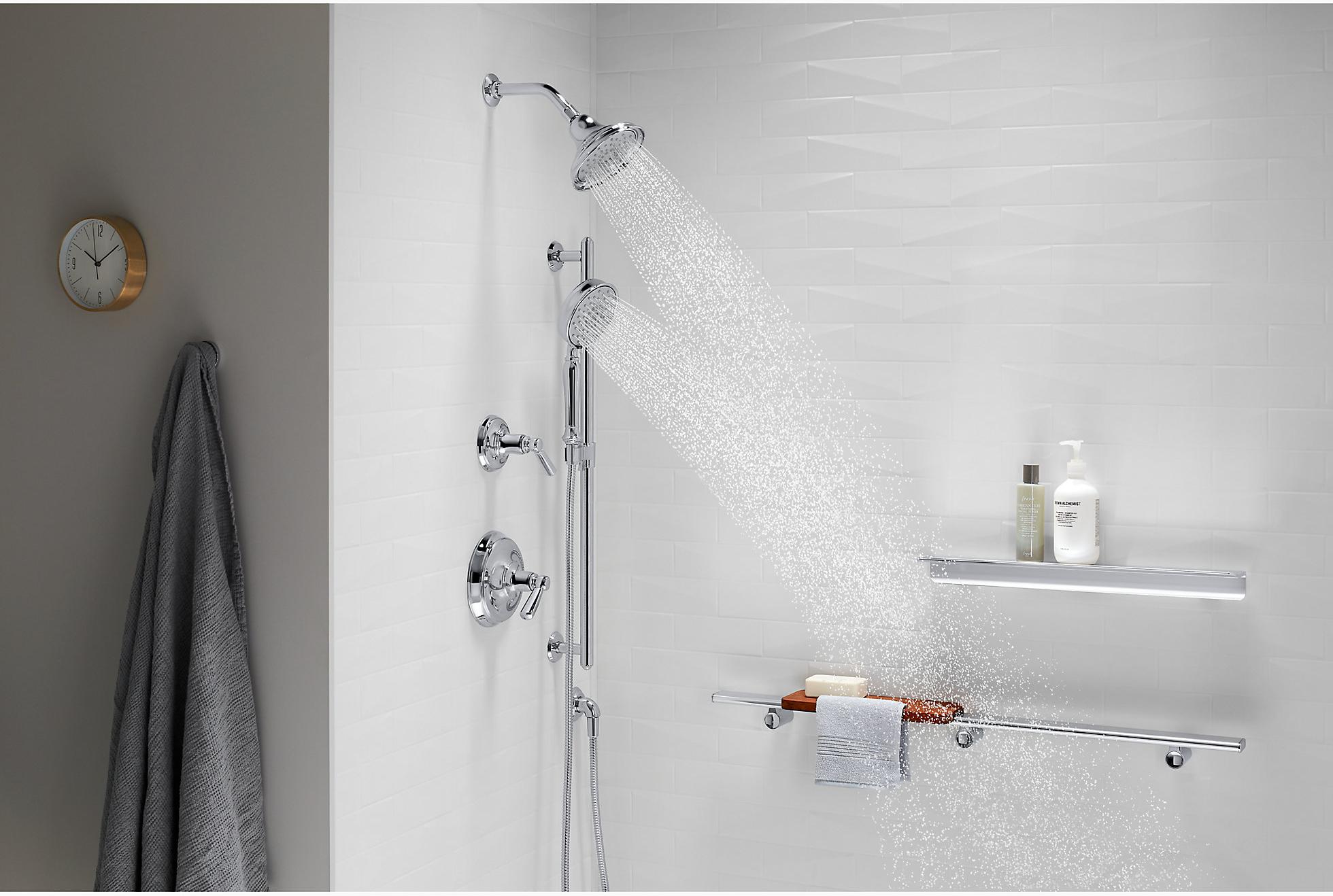 KOHLER Многофункциональный ручной душ Bancroft 2,5 галлона в минуту с технологией впуска воздуха Katalyst K-22163-2BZ  - Вид №8