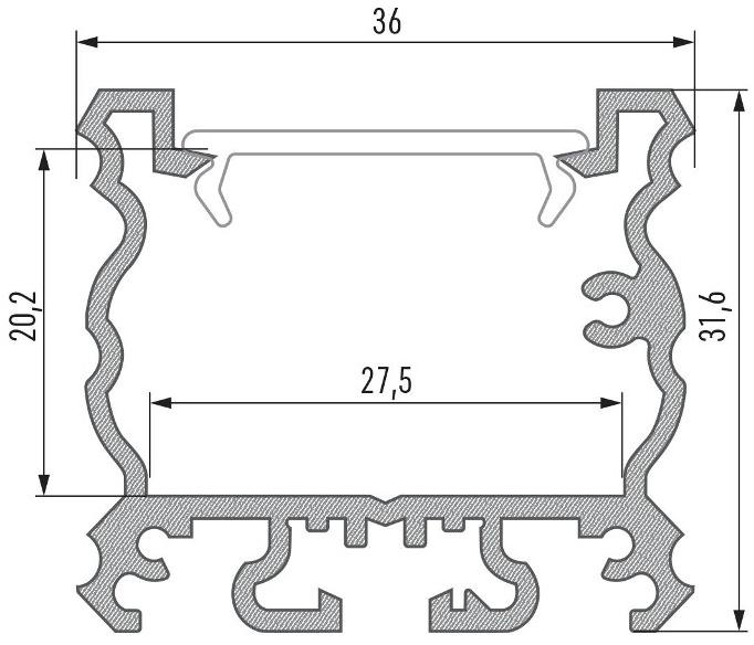 Lumines Lighting Линейный световой профиль для светодиодных модулей  10-0384-10  - Вид №6