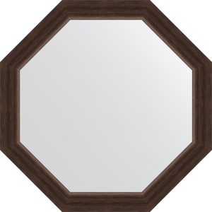 BY 3988 Зеркало в багетной раме - палисандр 62 mm EVOFORM Octagon