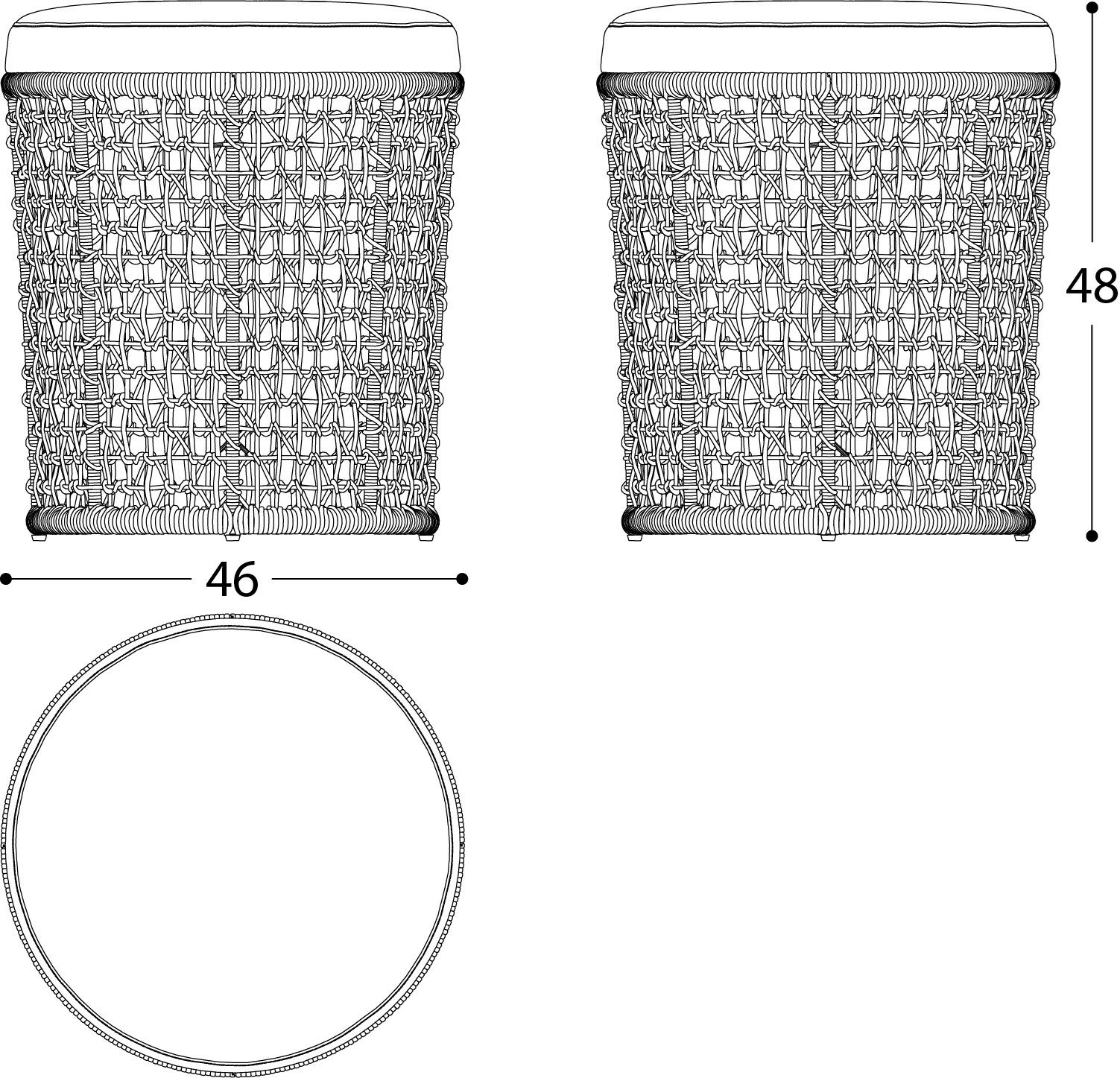 Алюминиевый низкий садовый стул с порошковым покрытием Varaschin Эмма ARCH-00116860 - Вид №5