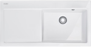 124.0335.707 Best, серия mythos, керамика, мойка mtk 611-100, установка сверху, вентиль-автомат, чаша справа, белый Franke Franke Mythos