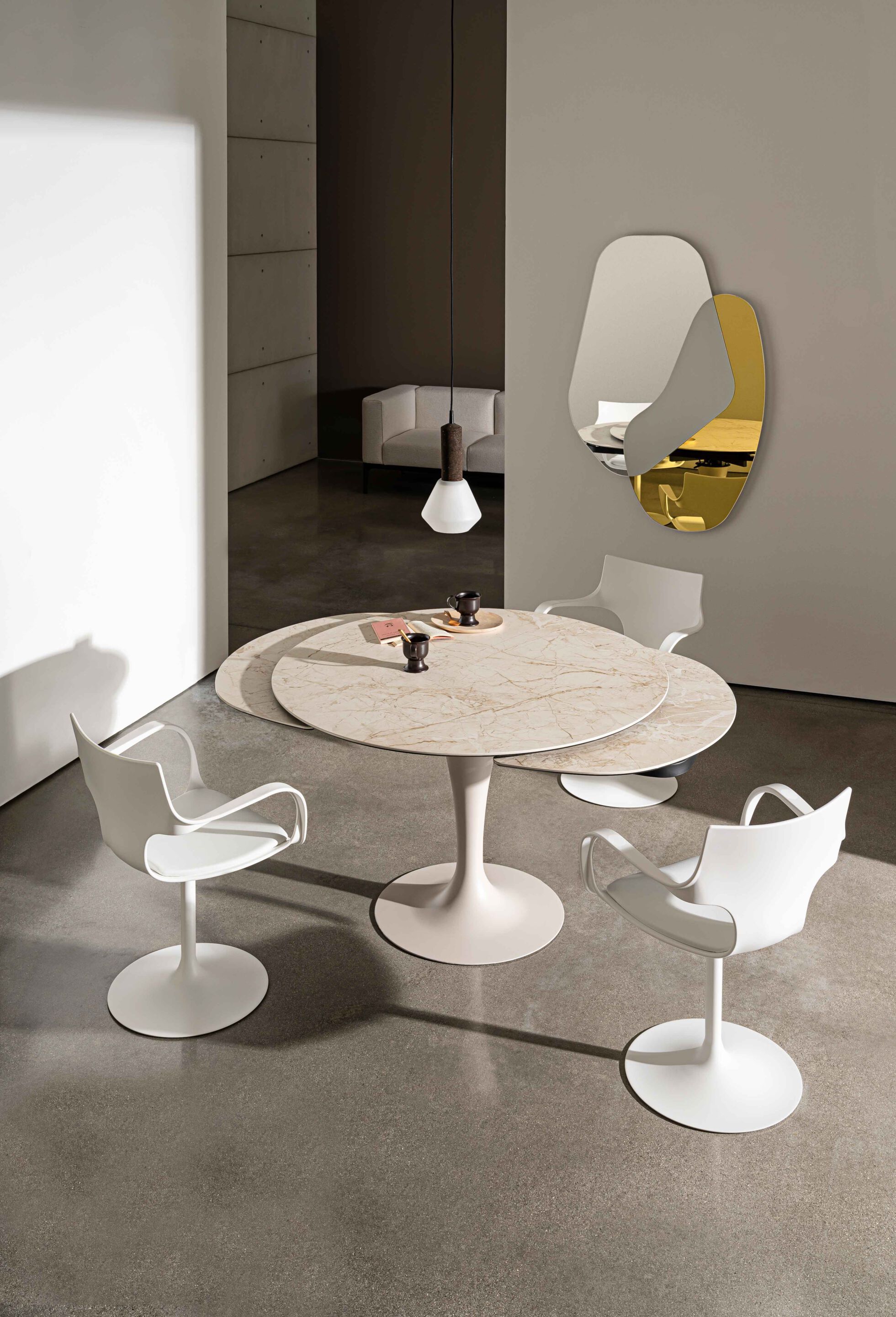 Керамический круглый выдвижной стол Sovet Italia ARCH-00070072 - Вид №4