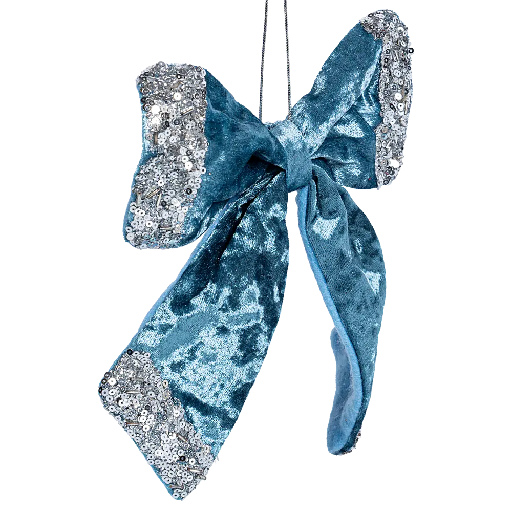 89368968 Украшение декоративное Бант 22x20 см синий STLM-1480952 Santreyd  - Вид №1