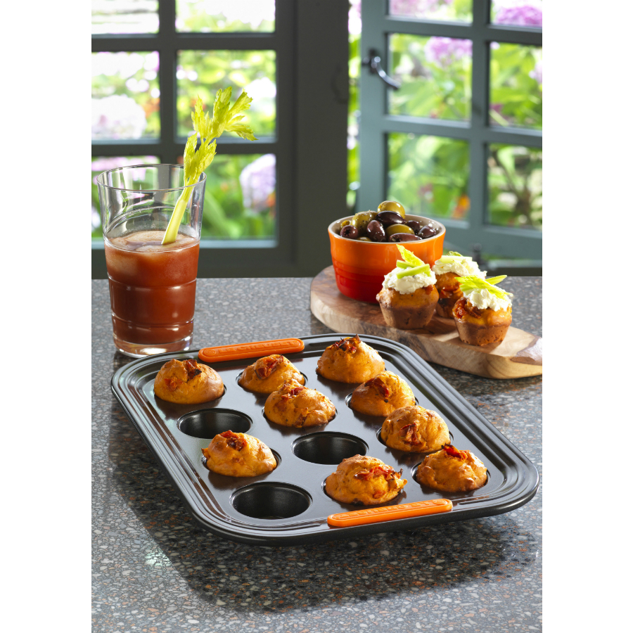 Форма для мини-кексов Le Creuset, углеродистая сталь, антипригарное покрытие, 12 шт., черная 94101300000000 - Вид №2