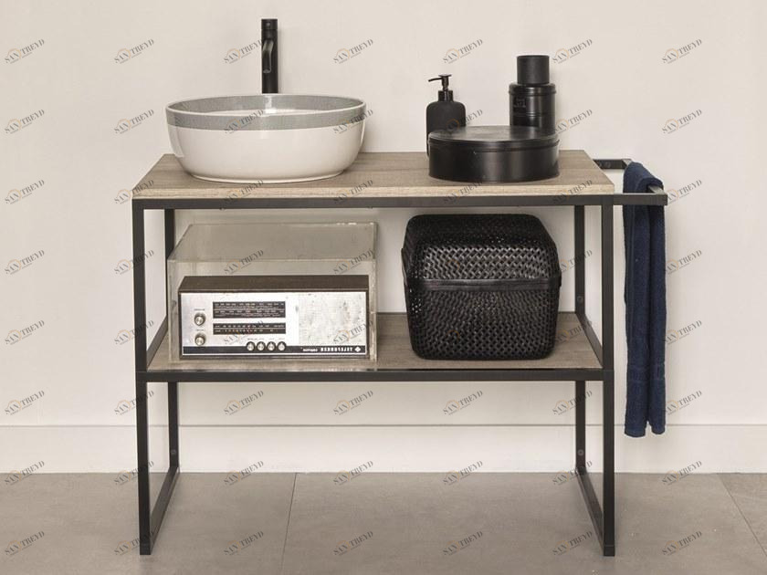 Scarabeo Ceramiche Тумба под умывальник с вешалкой для полотенец Frame 2.0 sun-id-1412637