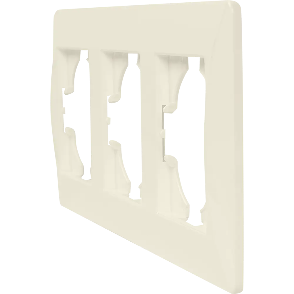 Рамка GUSI Electric Ugra для розеток и выключателей, 3 поста, бежевая 83865095 STLM-0045250 - Вид №2