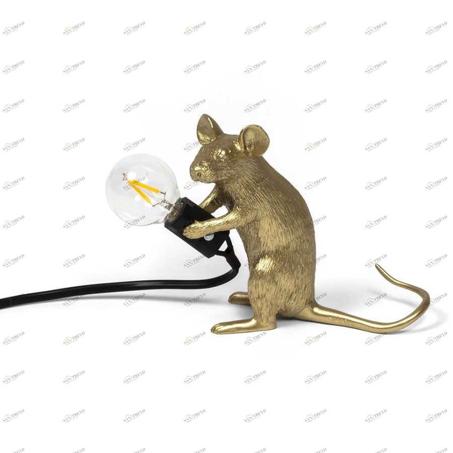 Светильник настольный Mouse Lamp Mac, золотой Seletti 14942GLD