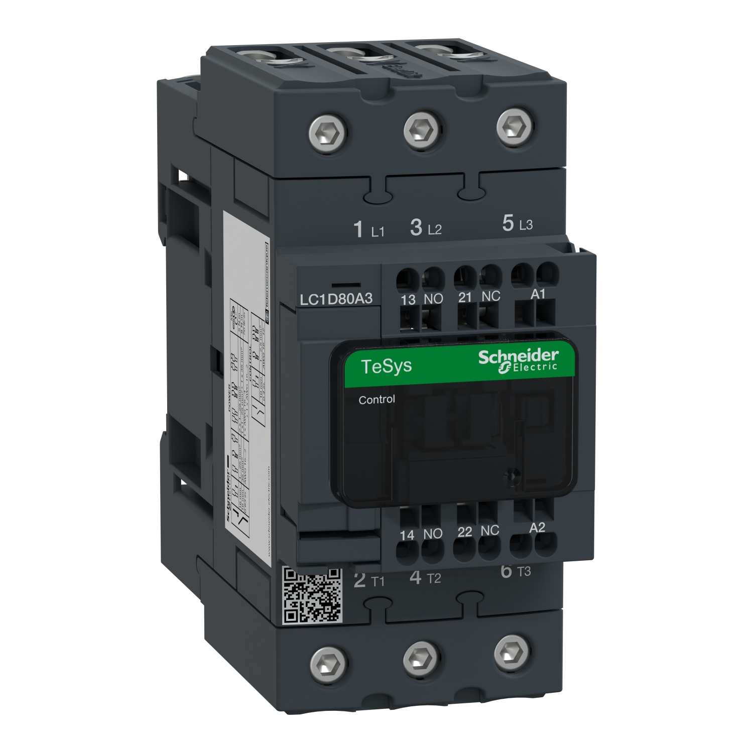 LC1D80A3P7 Контактор 3P 80А 230В AC 37кВт Schneider Electric TeSys D 