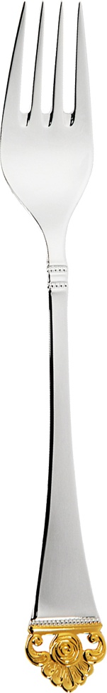 10632069 Robbe&Berking Набор вилок десертных Robbe&Berking "Розенмустер" 18,2см (серебро 925+позолота), 6шт Серебро 925 