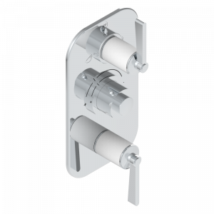 G2J-5540BE Внешняя часть с ручками регулировки для арт. G00-A00-5540AE Thg-paris Faubourg - белый фарфор - с рукоятками Хром