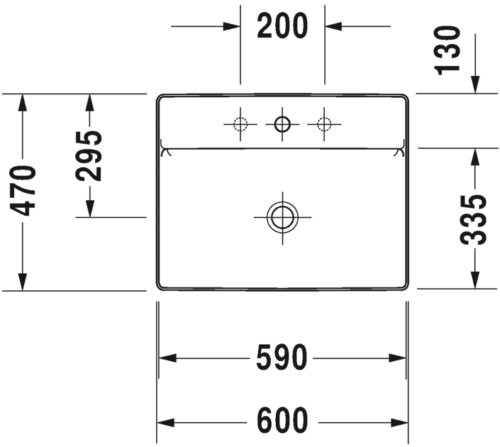 2354600040 Подвесная раковина настенная овальная Duravit DuraSquare - Вид №1
