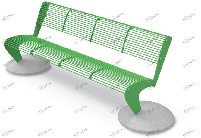 City Design Скамья из стали со спинкой Albatros Albatros - smb, sm