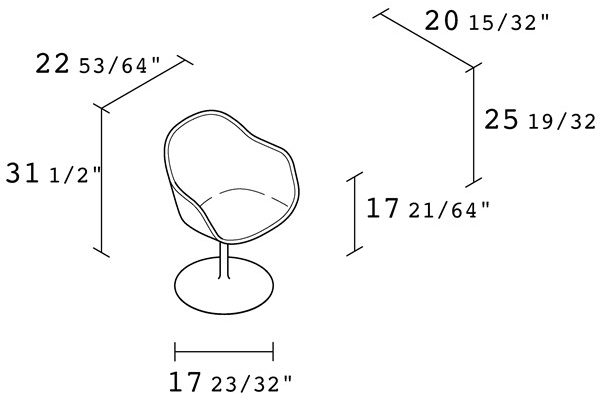 Alias Вращающееся кресло, обитое кожей и кожей New lady 07g - Вид №5