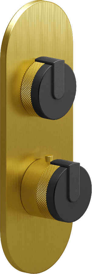 E-8026-R1MBKE0-L1BK-BB-T Планка M-Series с 2 ручками - Внешняя часть GRAFF MOD+