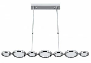 Подвесной светодиодный светильник Crystal Lux SPL Chrome Techno SPL7 CRYSTAL LUX ДИЗАЙНЕРСКИЕ, TECHNO 071498 Прозрачный;серебро