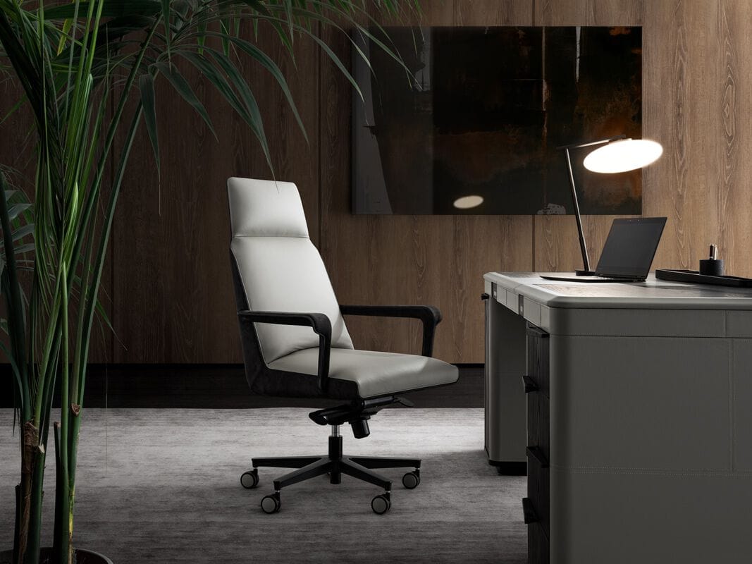 Кожаное вращающееся офисное кресло с колесами i 4 Mariani FLORA ARCH-00120349 - Вид №2