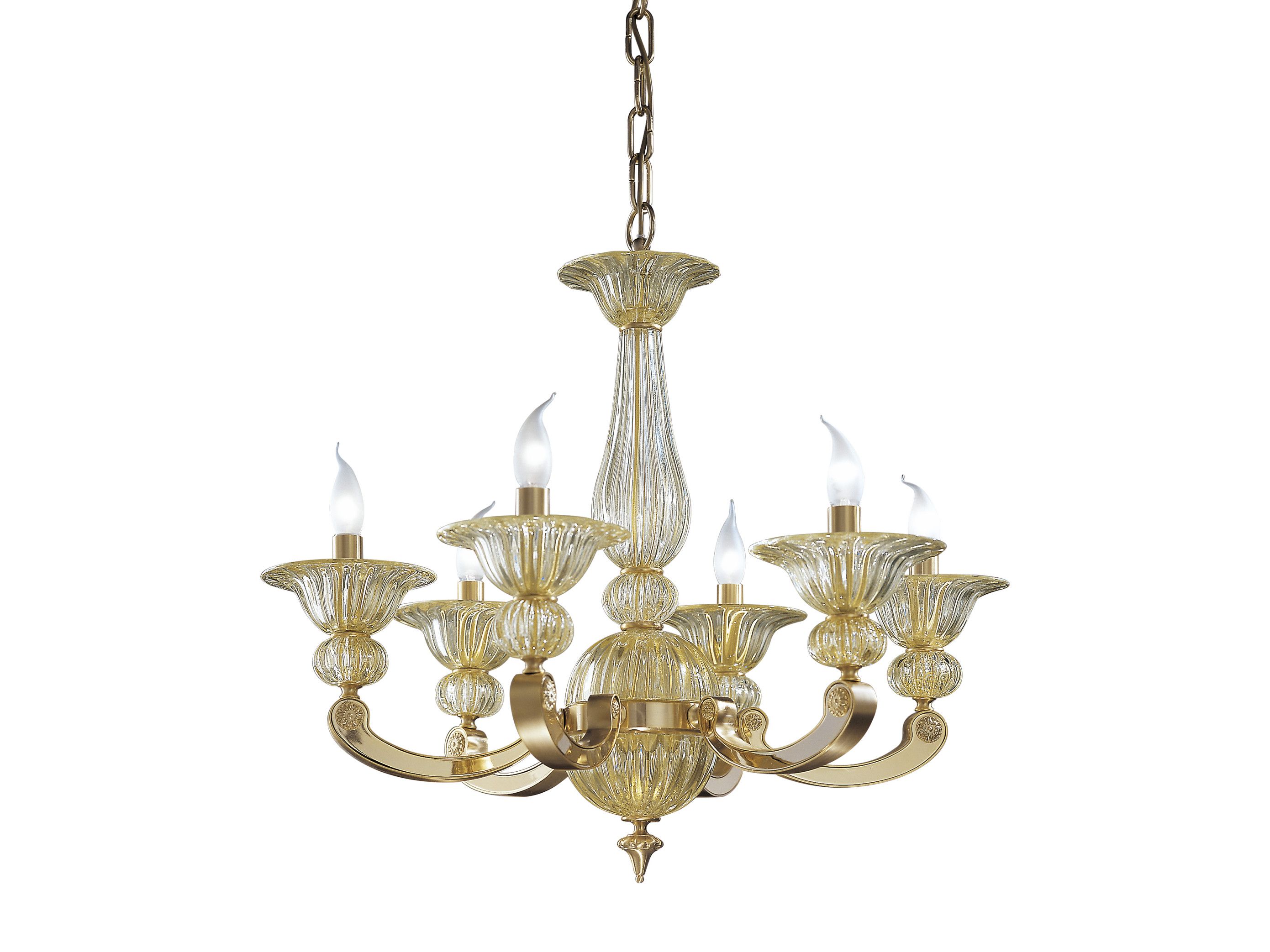 Золотая люстра с кристаллами Possoni Illuminazione ARCH-00120647