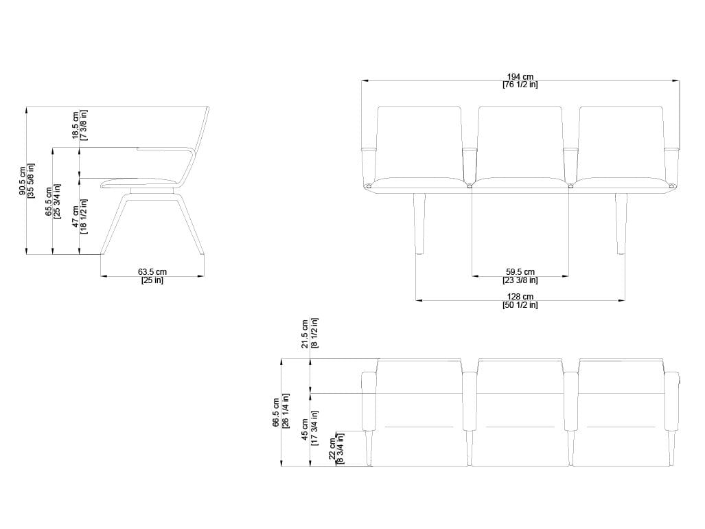 Сидение на перекладине с подлокотниками Arper Pausit ARCH-00024395 - Вид №5