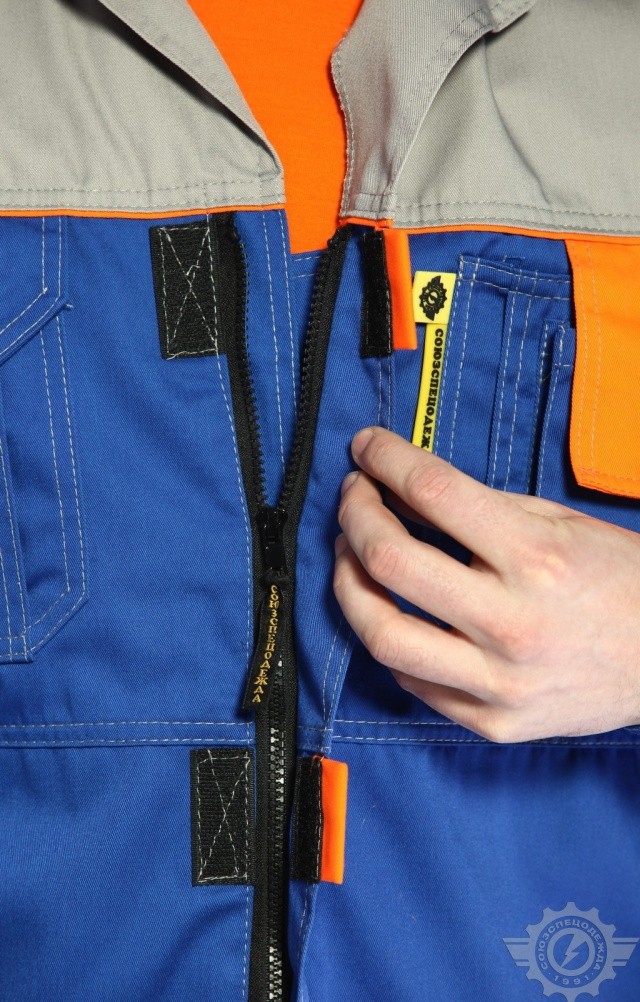 5039609 Костюм "Профессионал-2" василек-светло-серый  Летняя спецодежда  размер 72-74/206-212  - Вид №14