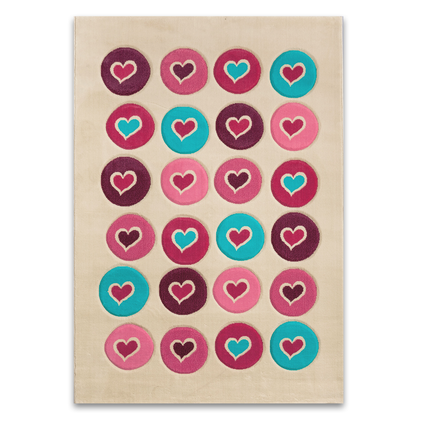 Ковер детский бежевый 133х190 см Love CILEK FLORA 00-3832218 Бежевый;розовый Santreyd - Вид №3