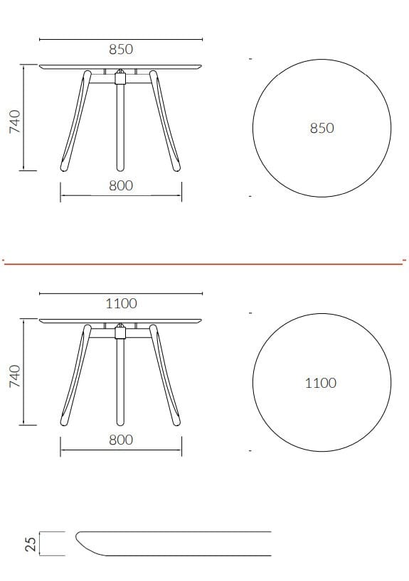 Круглый стол из МДФ ALMA DESIGN Marnie ARCH-00015315 - Вид №1