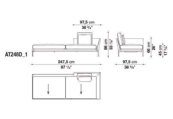 Кожаный диван B&B Italia Атолл ARCH-00112726 - Вид №57