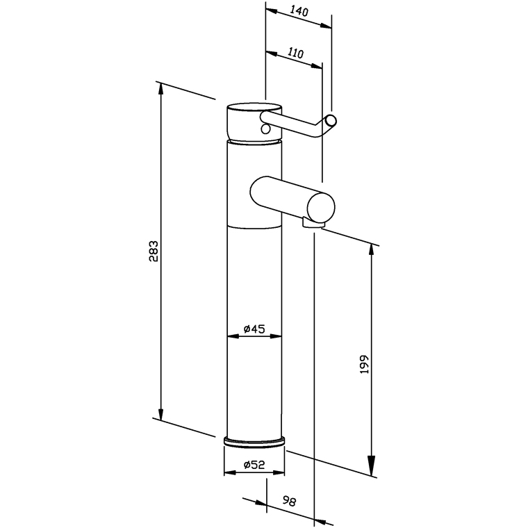 925276 Смеситель для раковины WA110-1 WAGNER_EWAR A-LINE Wagner Ewar  - Вид №1