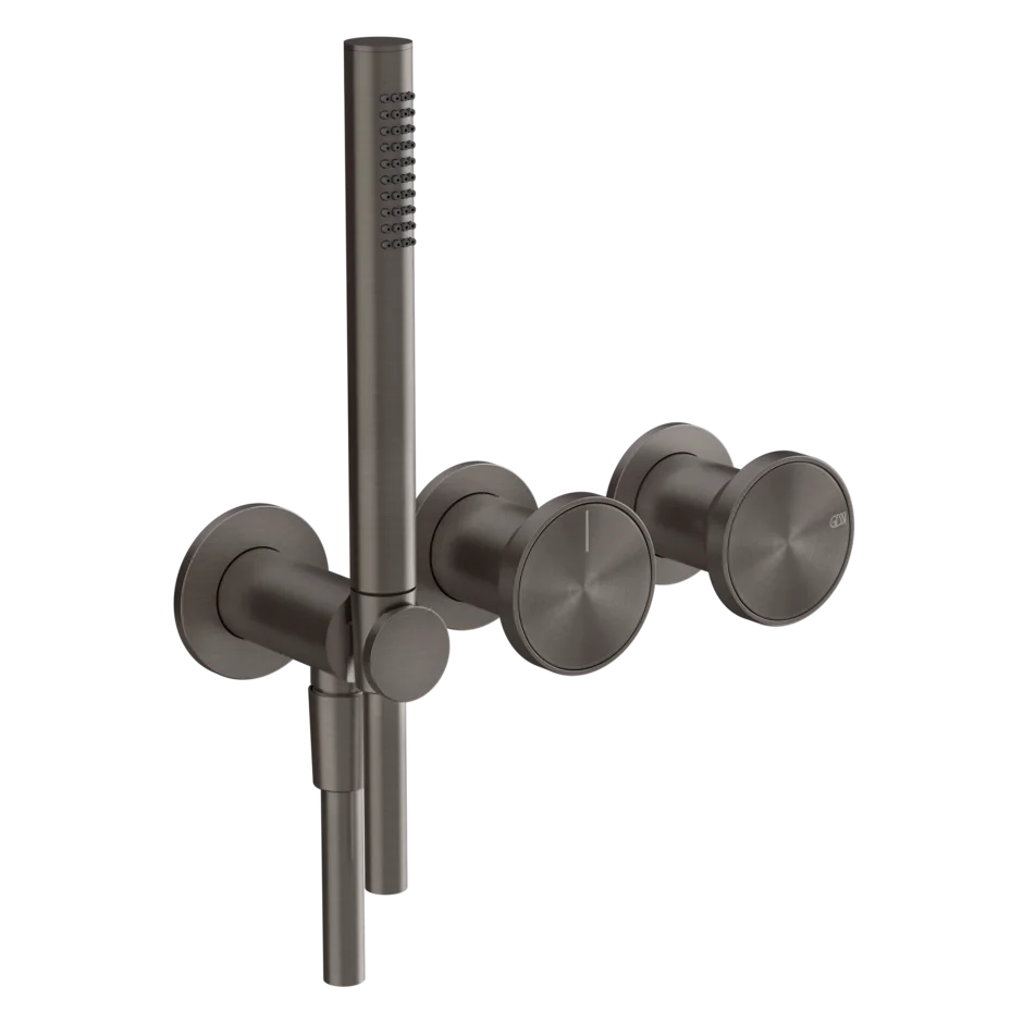 Смеситель для душа 66036 707 Gessi Origini ЧЕРНЫЙ МЕТАЛЛ BR. PVD 66036707