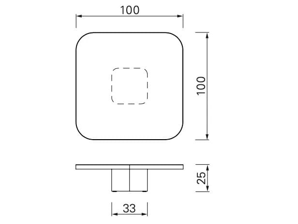 Низкий алюминиевый журнальный столик для гостиной Classicon лук ARCH-00147896 - Вид №4