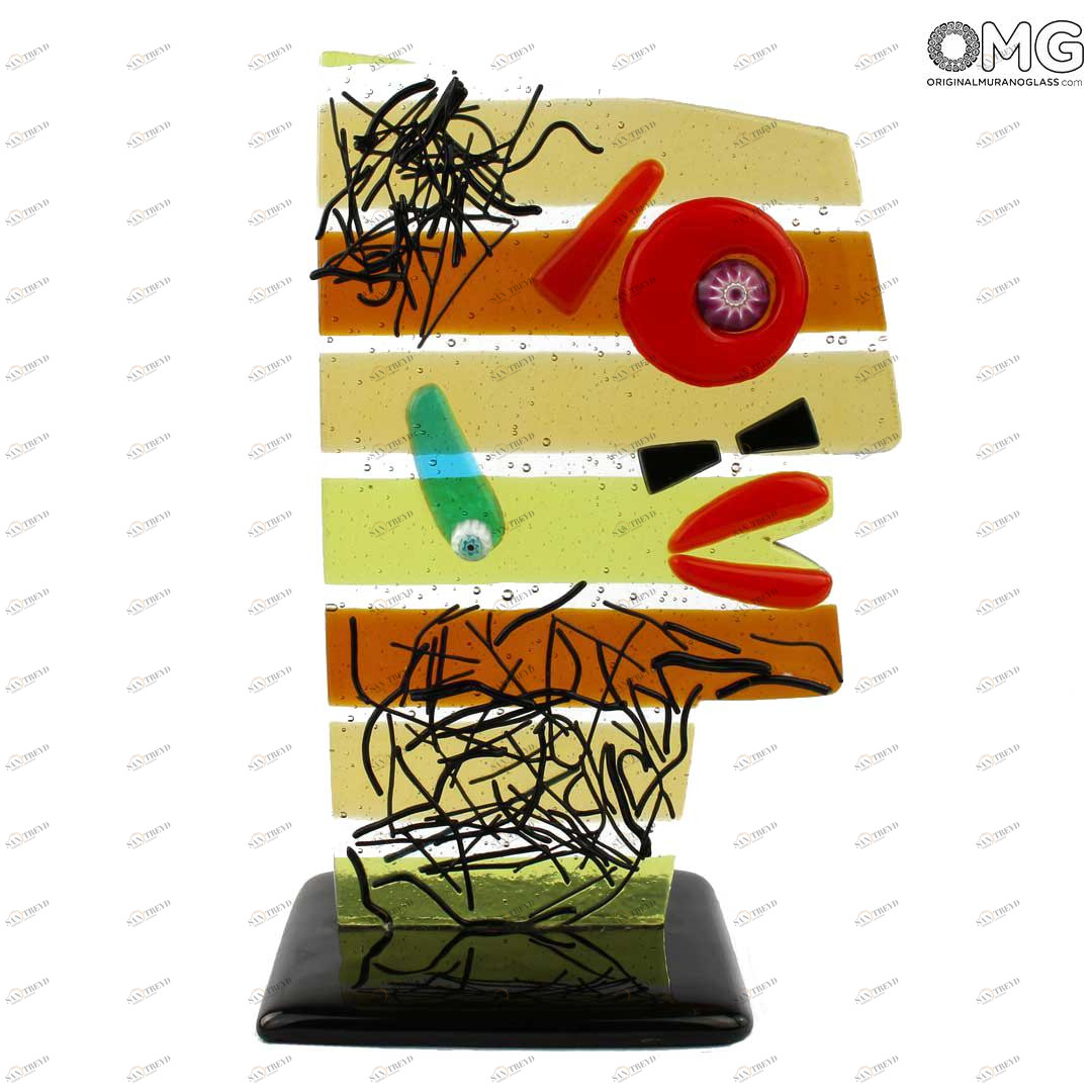 2029 ORIGINALMURANOGLASS Скульптура В Стиле Пикассо - Кубизм - муранское стекло OMG 11 см 
