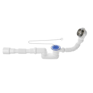 90653992 Сифон для ванны S12 1 1/2"х40 мм плоский с гофротрубой 40х40х50 мм STLM-0324382 UNICORN