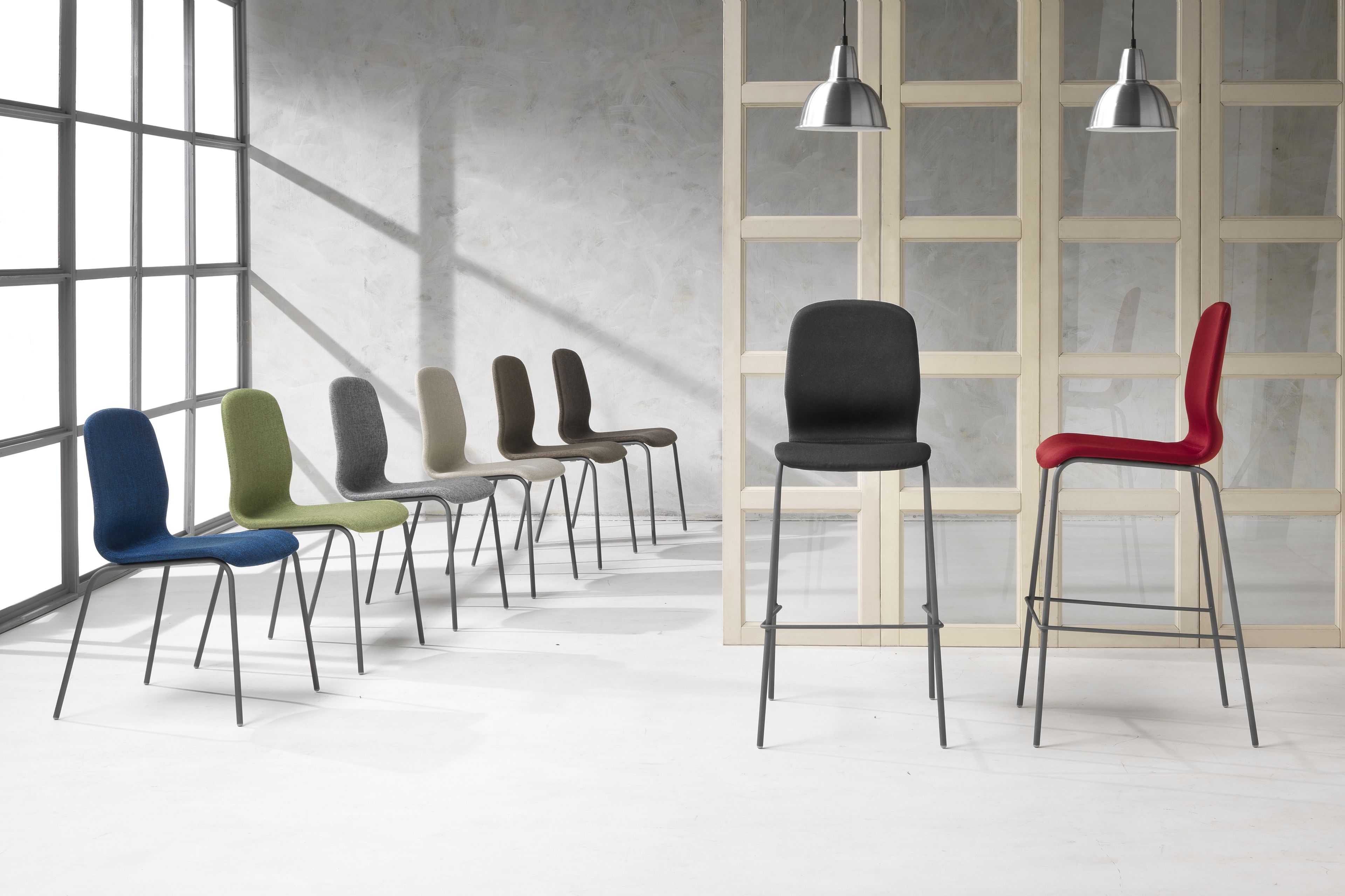 Высокий стальной табурет с подставкой для ног PF Stile ARCH-00083331 - Вид №1